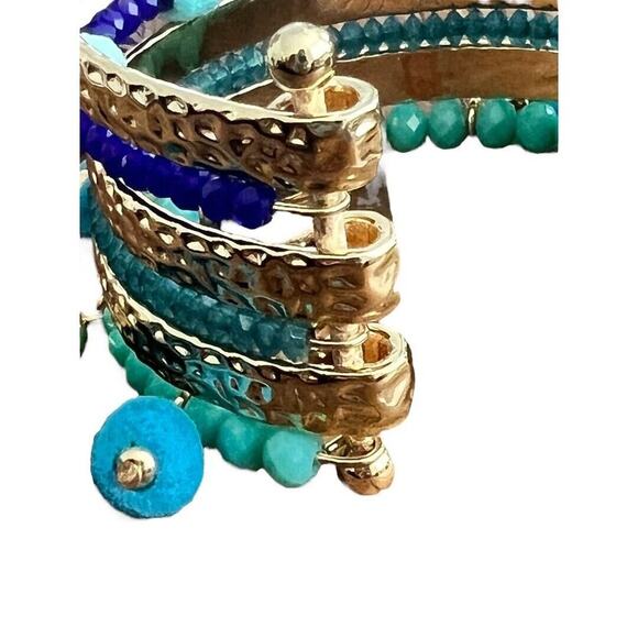 Lilly Pulitzer Nom De Plume Layered Cuff Bracelet One Size EUC - Picture 7 of 12